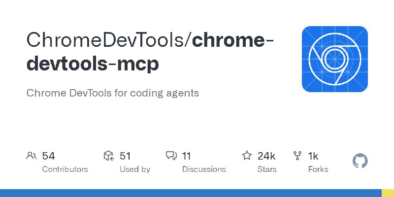 GitHub - ChromeDevTools/chrome-devtools-mcp: Chrome DevTools for coding agents