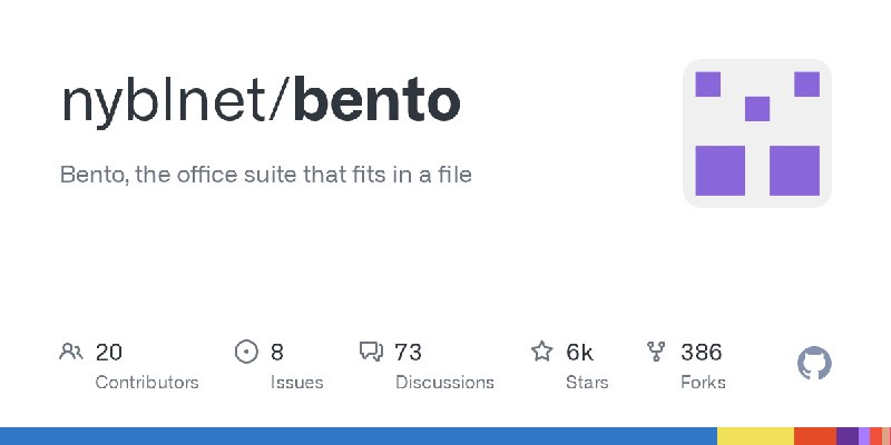 GitHub - nyblnet/bento: Bento, the office suite that fits in a file