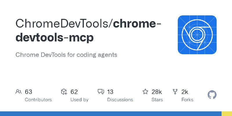 GitHub - ChromeDevTools/chrome-devtools-mcp: Chrome DevTools for coding agents