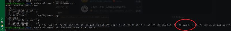 md 我说为啥通过wifi ssh进不去.3了呢，原来是路由器的ip进fail2ban名单了...而且我是通过公网转发的端口进的，这样局域网内都需要网关的回环处理，就进不去了